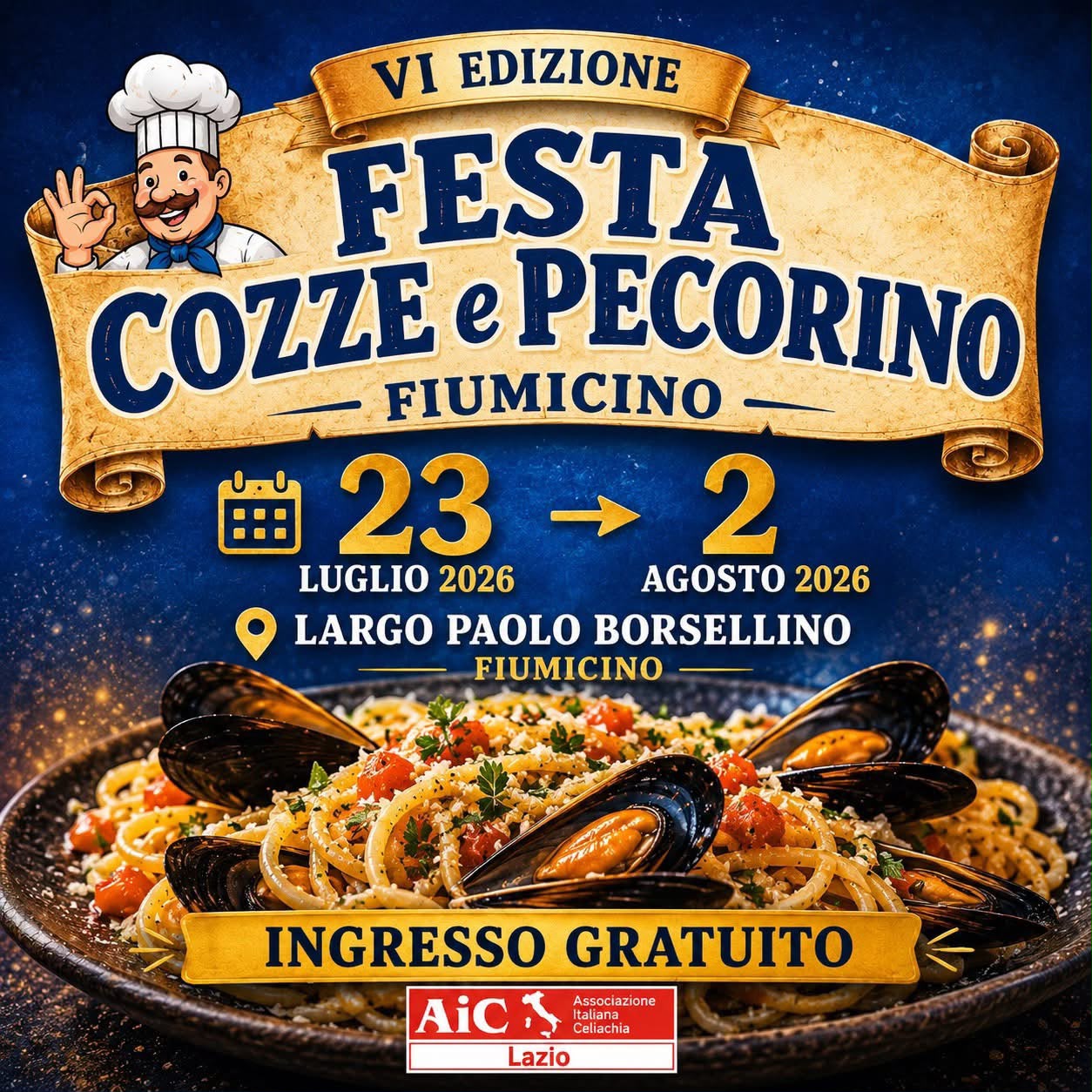 Festa Cozze e Pecorino 2026 a Fiumicino